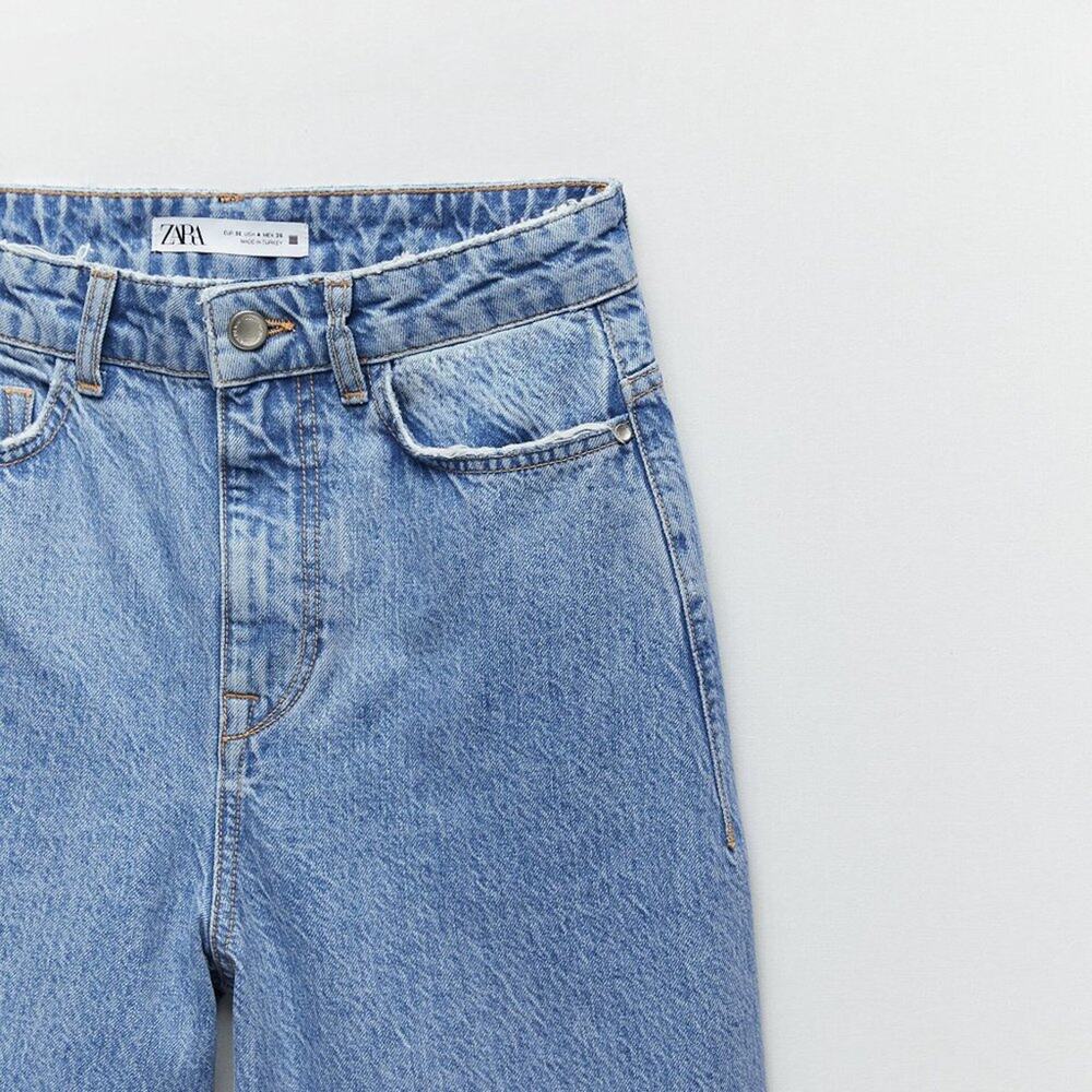NEW ZARA BAGGY WIDE LEG JEANS - Picture 5 of 15
